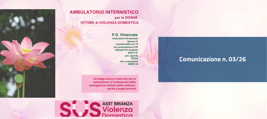 Clicca per accedere all'articolo Ambulatorio internistico per le Donne Vittime di Violenza Domestica